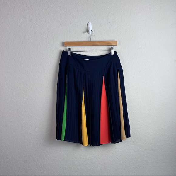 HD in PARIS Anthropologie Color Block Skirt Pleated - Picture 2 of 11